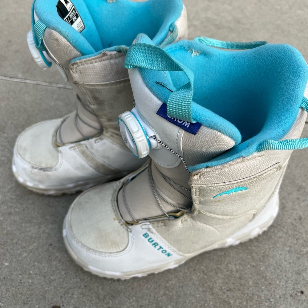 Burton Kids Snow Boots - White and Teal